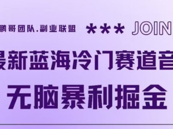最新蓝海冷门赛道音频,无脑暴利掘金